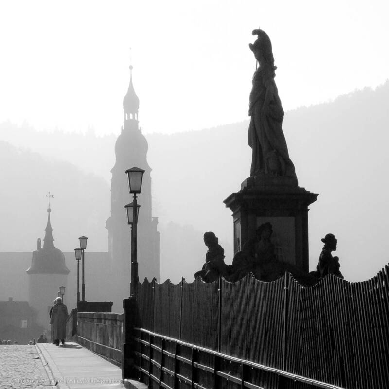 europe, germany, heidelberg, neckar river, age, architecture, bell tower, bridge, building, gate, gauze, haze, mountain, nature, old, river, silhouette, statue, sun, temple, town, water, гейдельберг, германия, европа, некар река, архитектура, вода, силуэт Утренние контрасты фото превью
