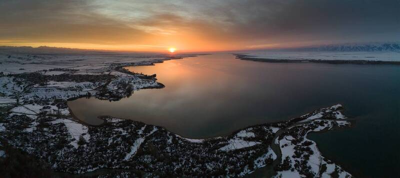 иссык куль, закат, озеро Иссык Куль фото превью