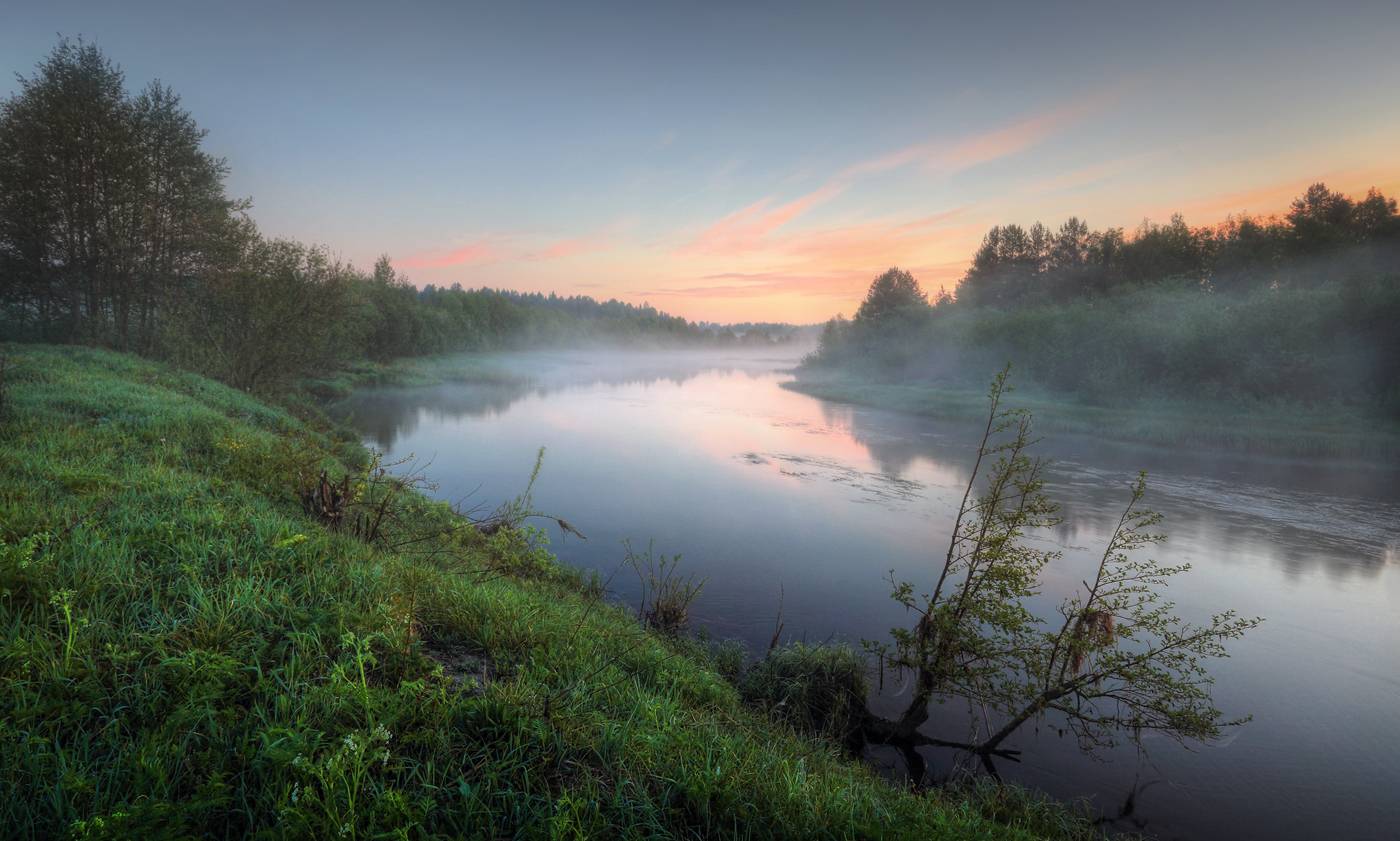 рассвет, река Керженец, утро, Нижегородская область, фото России, пейзажи России, Александр Бархатов
