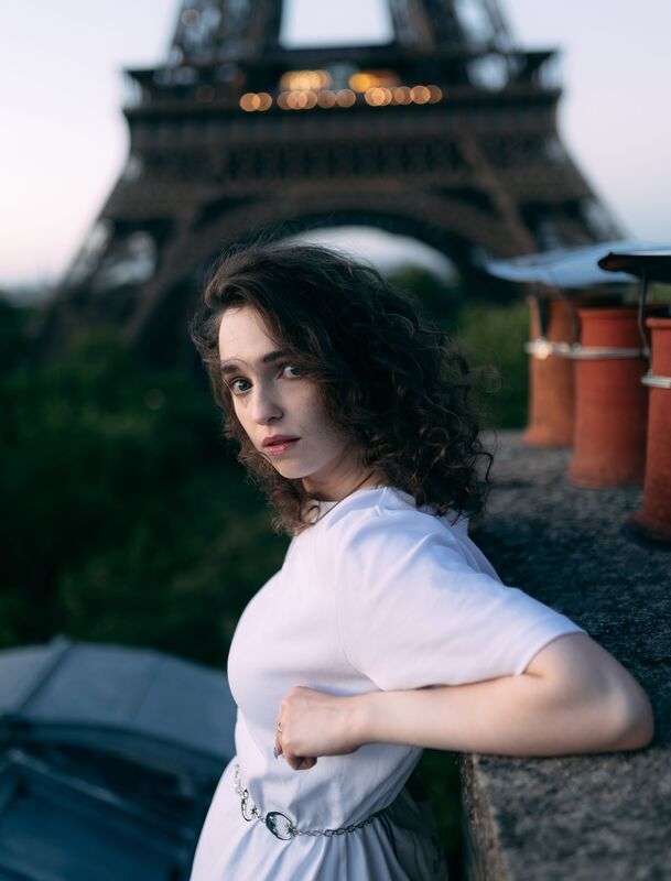 paris, portrait, woman, face, effel, france Sandra фото превью