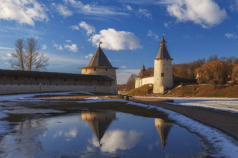 весна, небо, природа Март... Отражение... фото превью