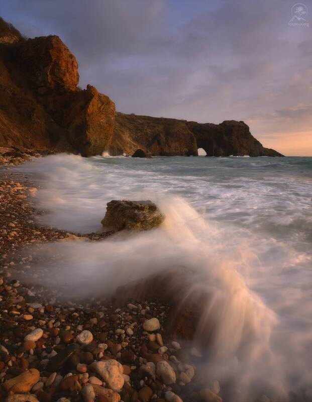 крым, море, фиолент, закат, грот, мыс Море волнуется... фото превью
