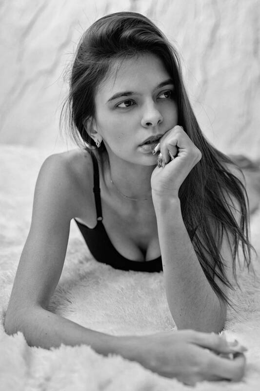 девушка, портрет, чб Kriss фото превью