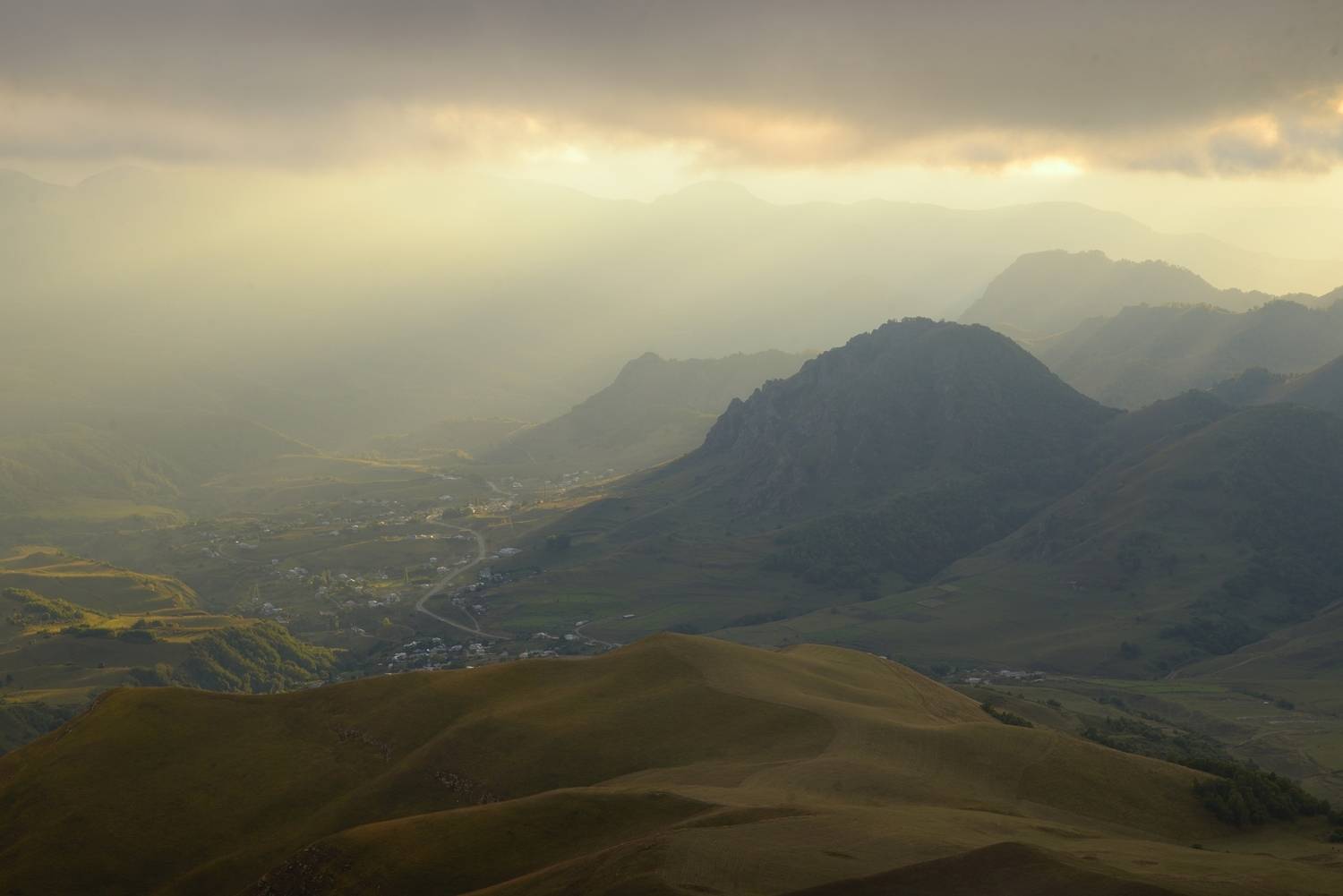 горы, закат, Александр Жарников