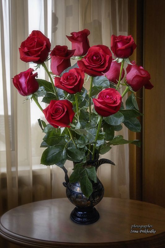 натюрморт, цветы, букеты, подарки, интерьер Букет страсти фото превью