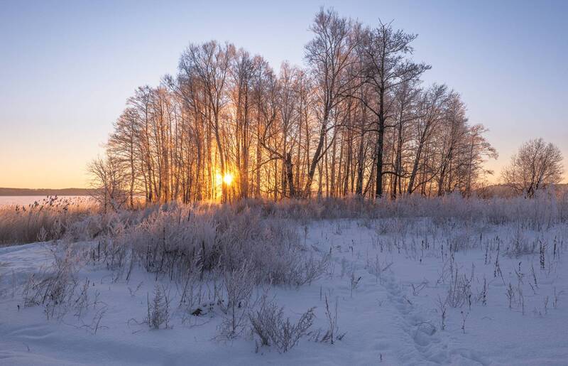 Зимнее утро фото превью