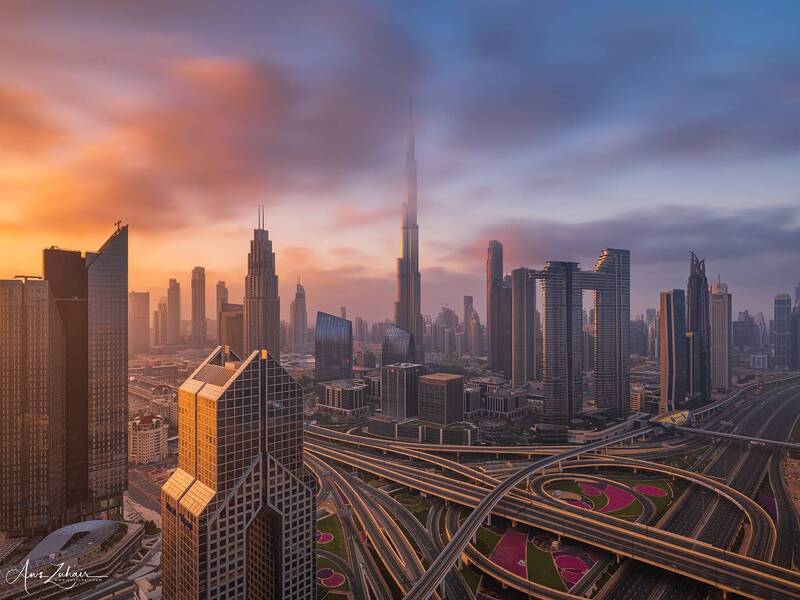dubai, uae, city, cityscape, architecture, travel, photography Dubai Intersection фото превью