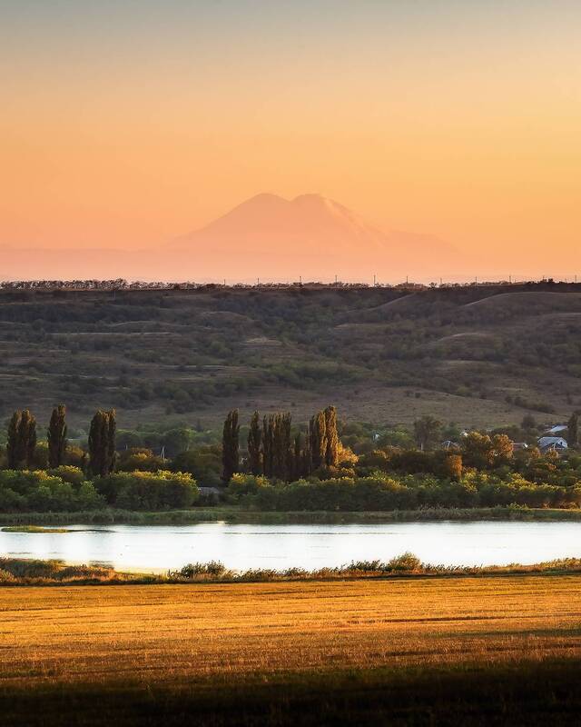 кавказ, кавказские минеральные воды, кмв, гора, эльбрус Весенний вечер фото превью