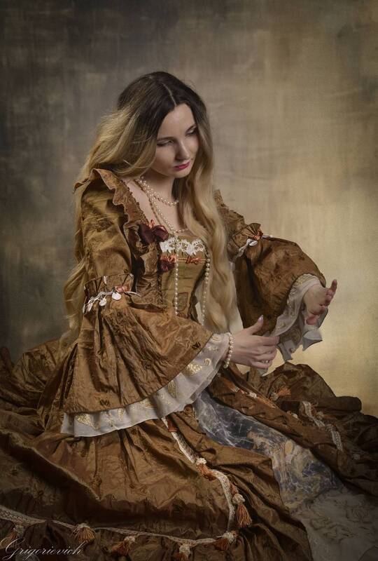 девушка, дама, историческое платье, портрет Милана фото превью