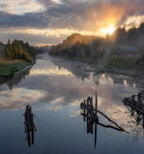 Утро в деревне