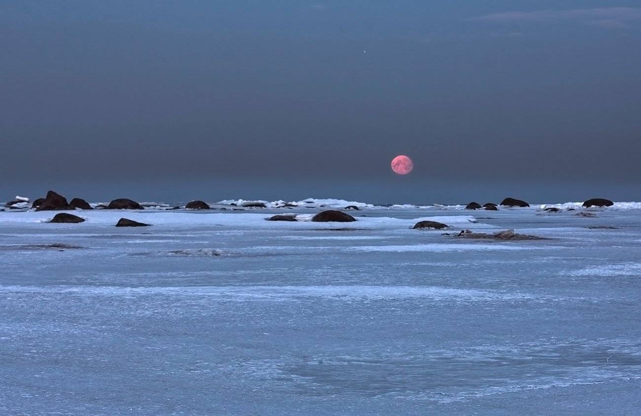 финский, залив.зима.лед.луна, alexOmRam