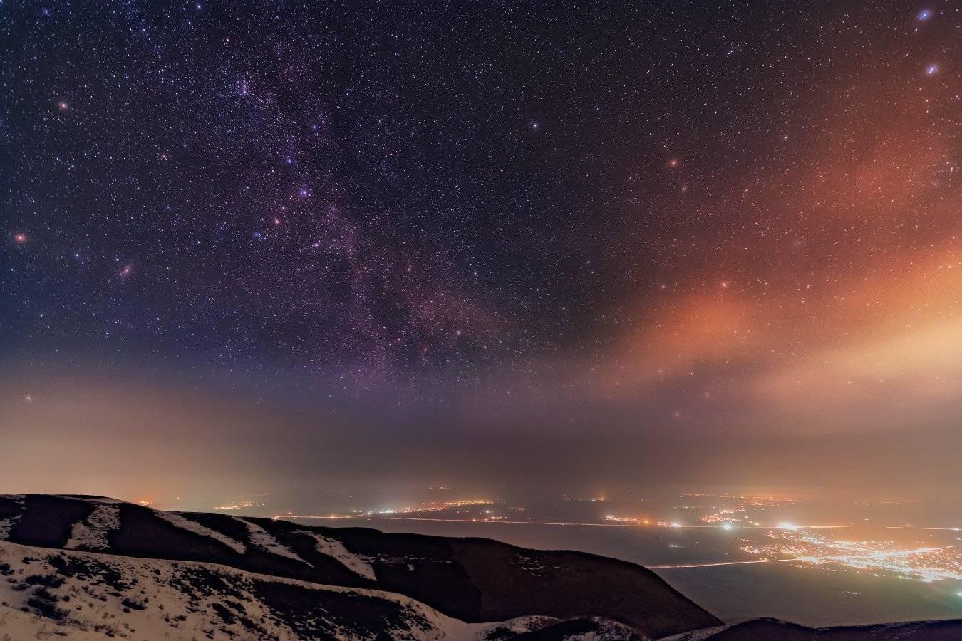 Зима, Млечный путь, Ночное небо, Ушконыр, Ольга Кулакова