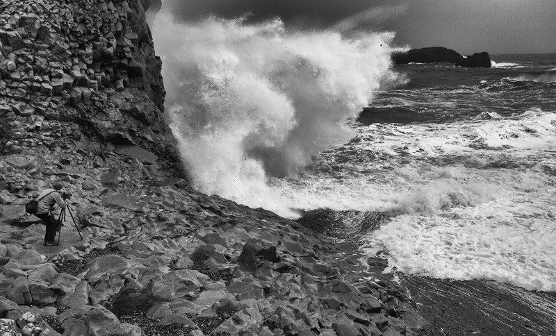 Исландия Вик океан Ради кадра. фото превью