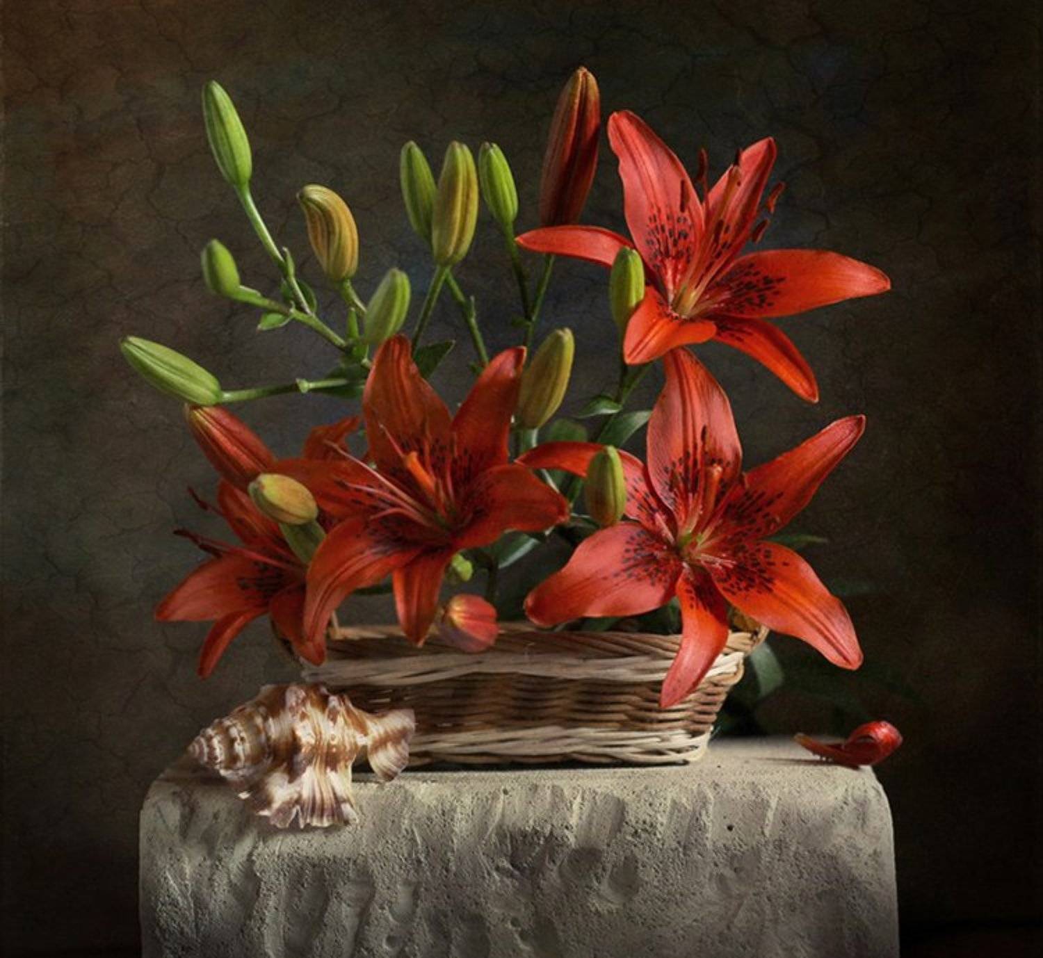 Лилии, Натюрморт, Цветы, Курочкина Диана
