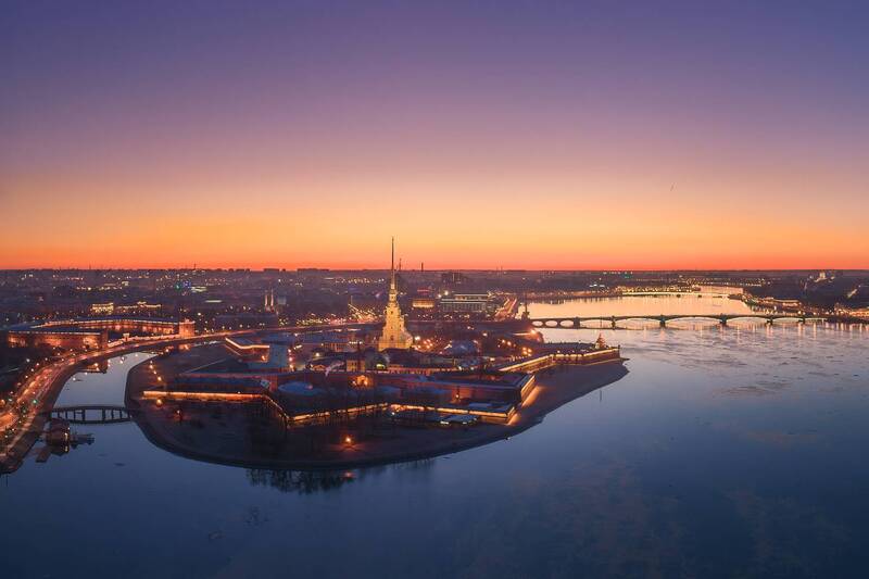 санкт-петербург, заячий остров, рассвет, петропавловская крепость Утренний Петербург. Заячий остров фото превью