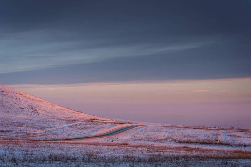 хакасия, зима, дорога  фото превью