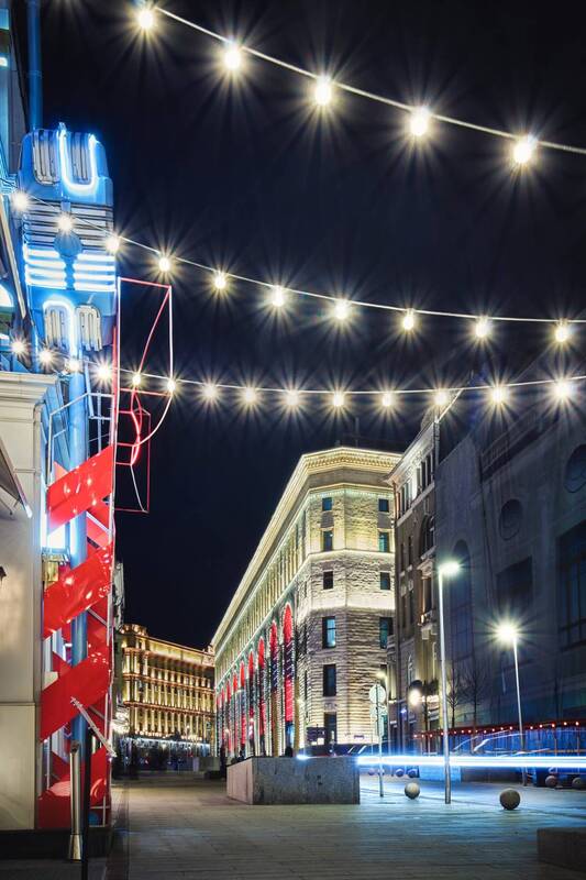 москва, ночь Вид на ЦДМ фото превью