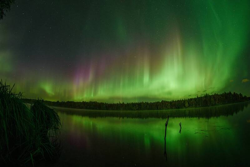 сияшка, северное сияние, полярное сияние, аврора, небо, вода, янао, надым Сияшка фото превью