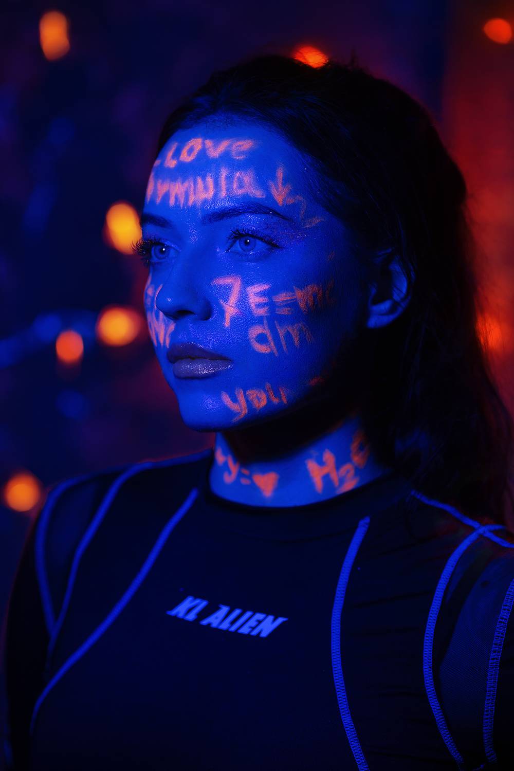 портрет, жанр, девушка, неон, Наталья Прядко