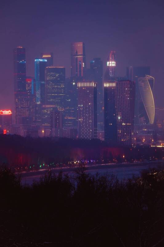 москва, архитектура, небоскрёбы, россия, улица, город, москва-сити, moscow, street, russia Москва-сити после заката фото превью