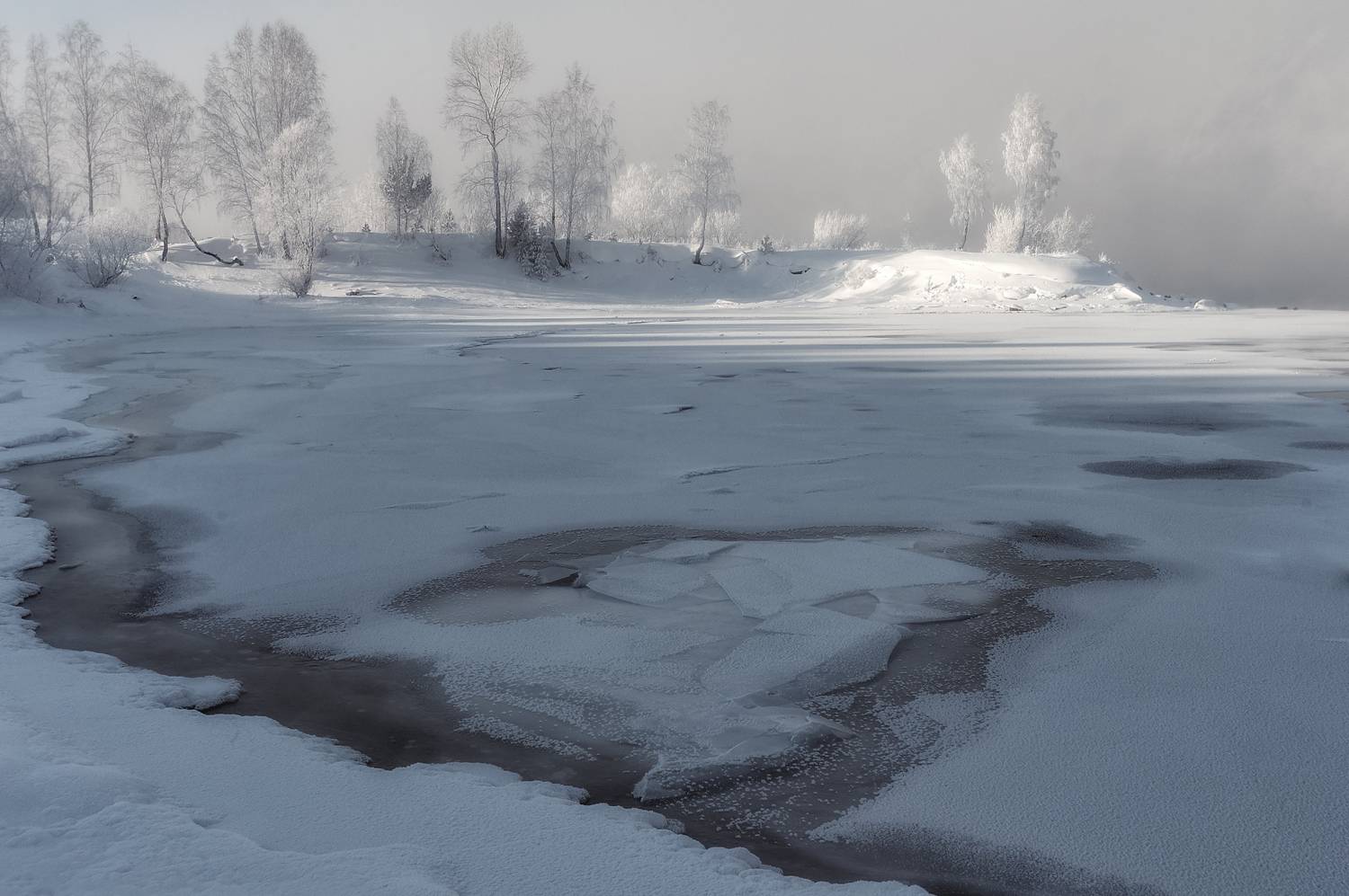 залив, сибирь, енисей, лед, Марина Фомина