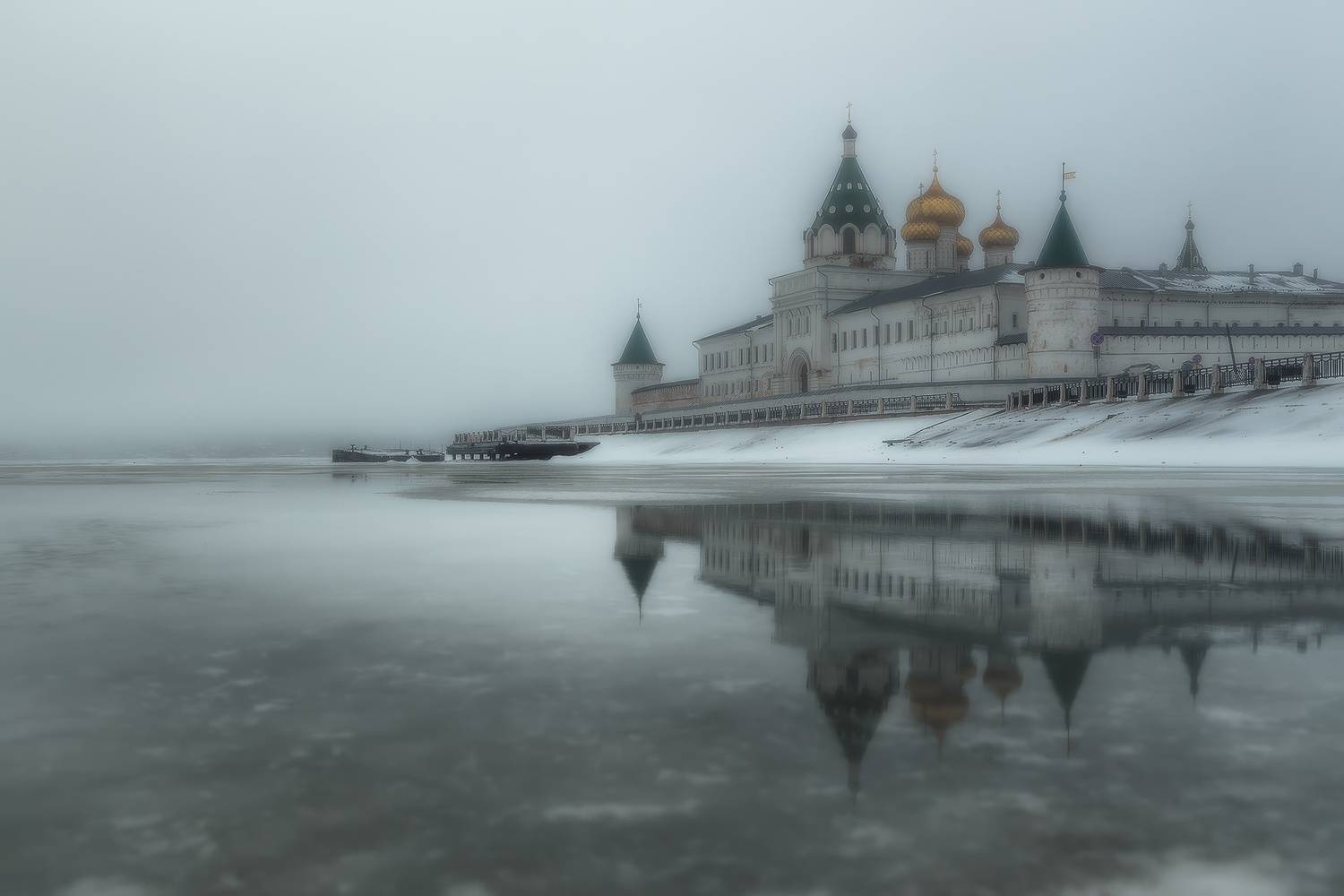 весна, лед, река, монастырь, март, Макаров Роман