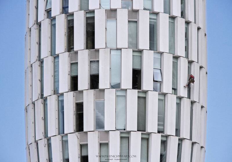 архитектура, минимализм, концепт, здание, фасад, геометрия Городской альпинист фото превью