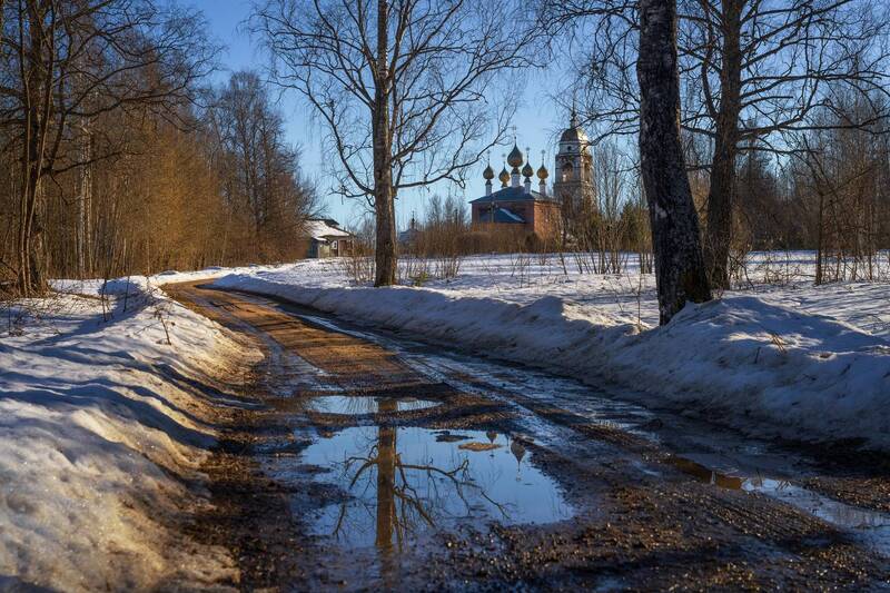 ярославская область, весна, март Весенняя лазурь фото превью
