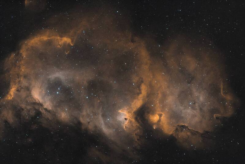 астрофото, туманность, ночь, звёзды Туманность Душа (IC 1848) фото превью