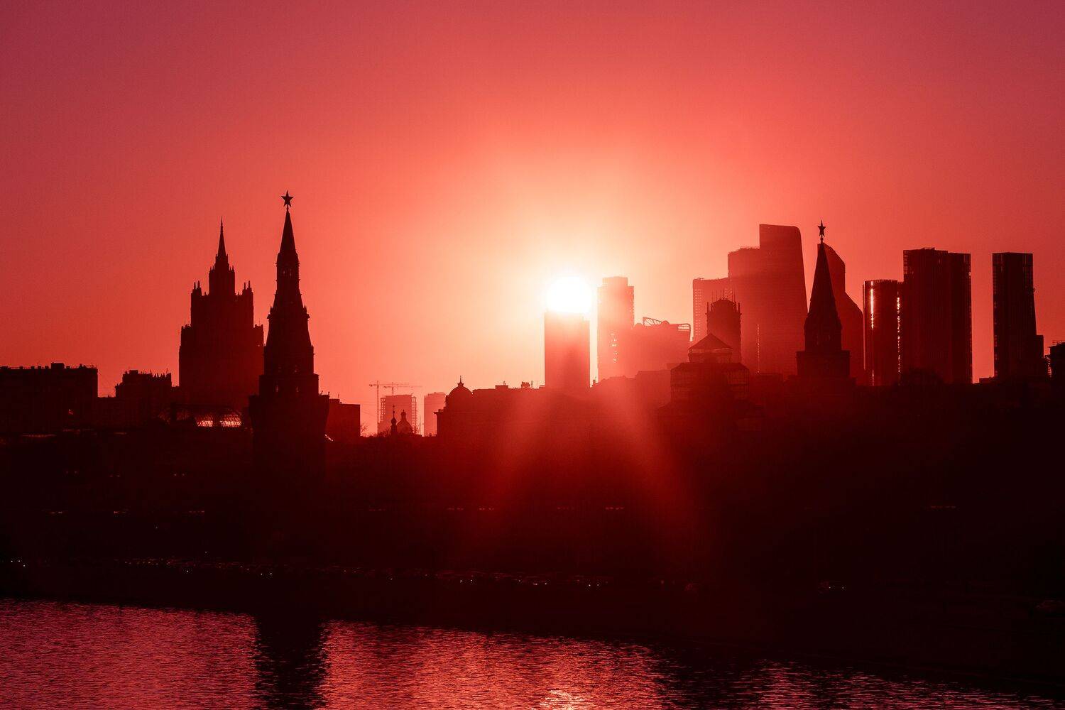 Москва, закат, кремль, архитектура, город, Кочкин Владимир