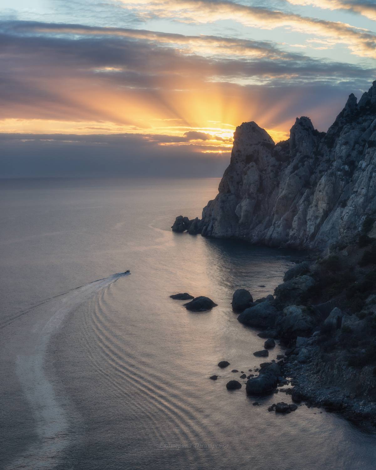 крым, новый свет, караул-оба, горы, море, закат, Дмитренко Екатерина