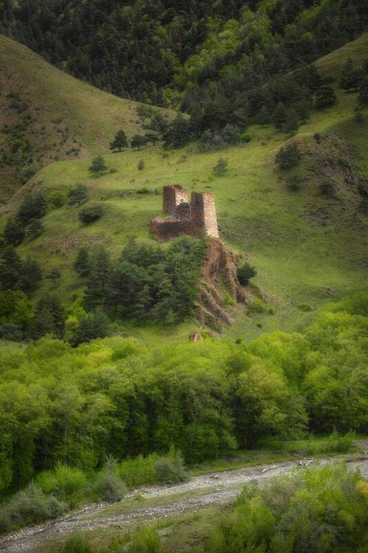 горы, башни, весна, ингушетия Часовой фото превью