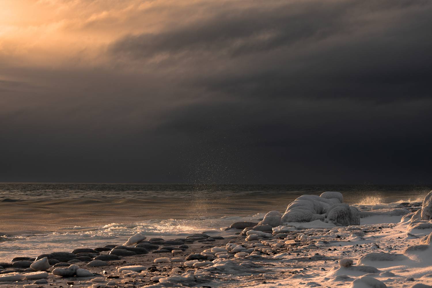 корф, море, залив, пасмурно, Vladimir goiiiguk