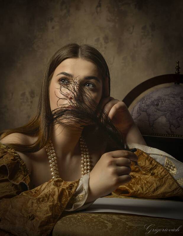 девушка, красивая девушка, лицо, перо, письмо, красота Кира фото превью