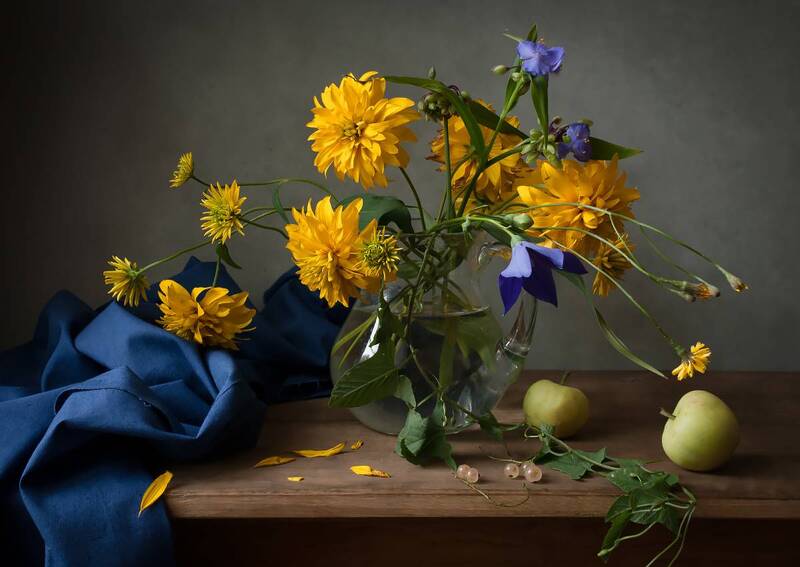 букет, золотые шары, цветы Золотые шары фото превью