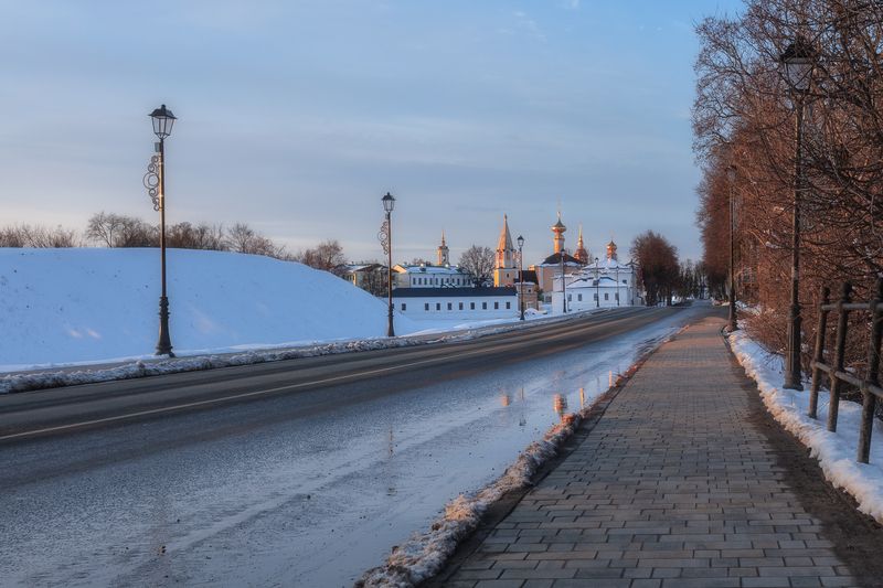 пейзаж, городской пейзаж, Суздаль, закат Суздаль фото превью
