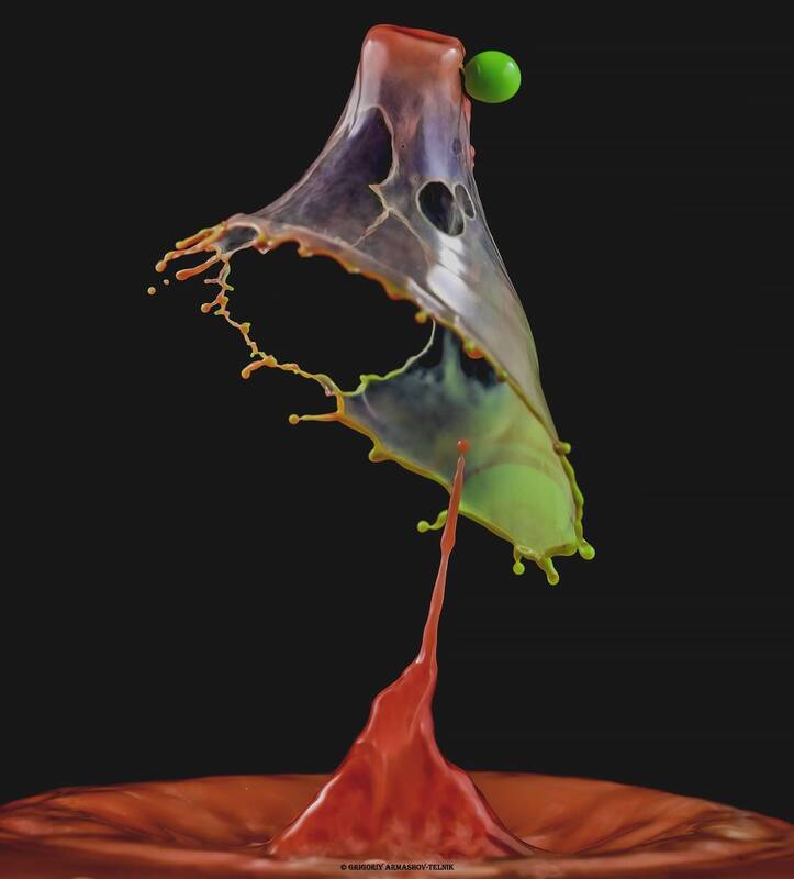 drops, liquid, macro, colors Drops фото превью