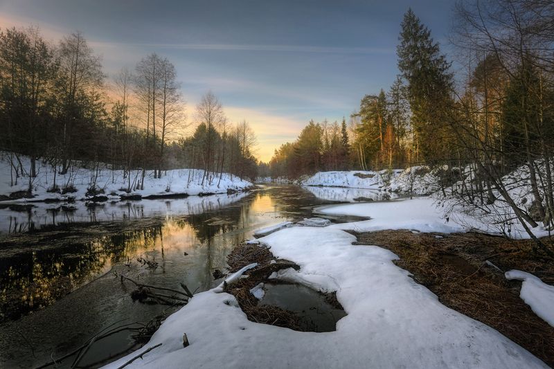 Нижегородская область, пейзажи России, природа россии, фото России, весна, река, Линда Начало.. фото превью