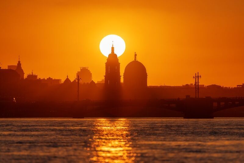 Санкт-Петербург, Закат, Екатерининская церковь Екатерининская церковь фото превью
