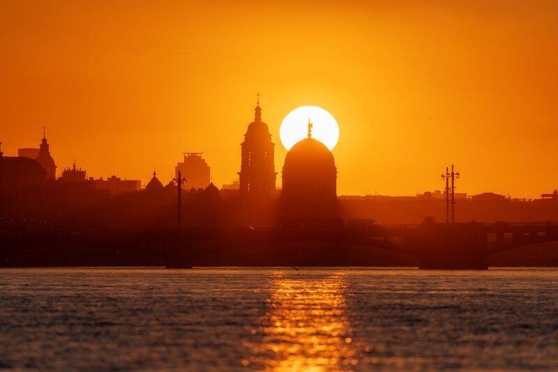 Санкт-Петербург, Закат, Екатерининская церковь Екатерининская церковь фото превью