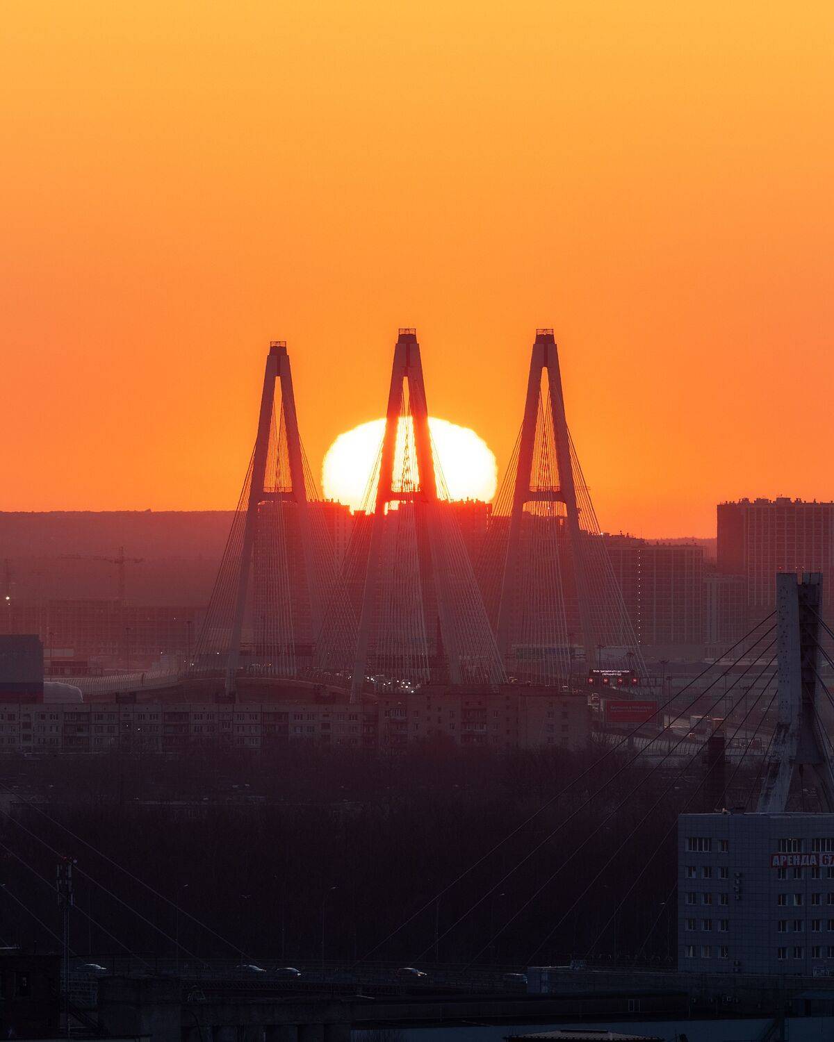 Большой Обуховский мост, Санкт-Петербург, Рассвет, Кондратенко Руслан