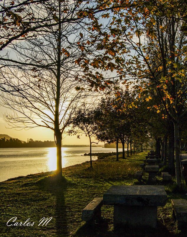 Sunsets, Nature, Rivers Sunset in the north of portugal фото превью