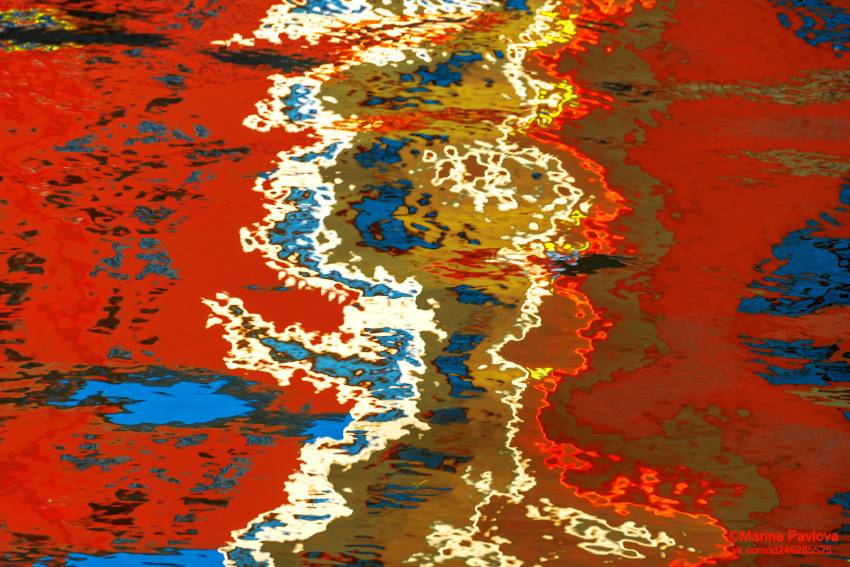 городские отражения на воде, петербурские акварели, абстракция, акваабстракция, акваграфика, парейдолия, Павлова Марина