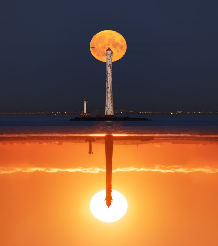 Задний створный маяк Морского канала фото превью