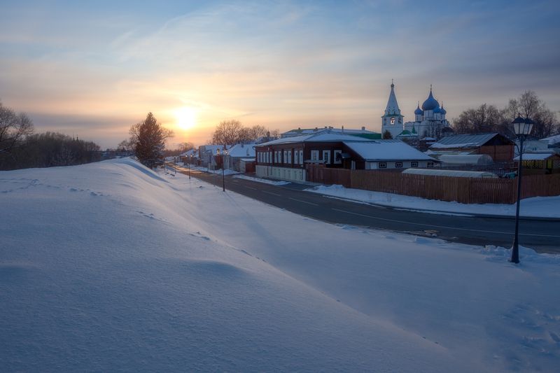 Суздаль, Закат, Закат в суздале, Владимирская область Суздаль фото превью