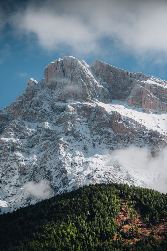 осетия, горы, гора, пик горы, снежная вершина, sony alpha a7iii, tamron 70-180mm, 180mm, телеобъектив, зум Страж ущелья. фото превью