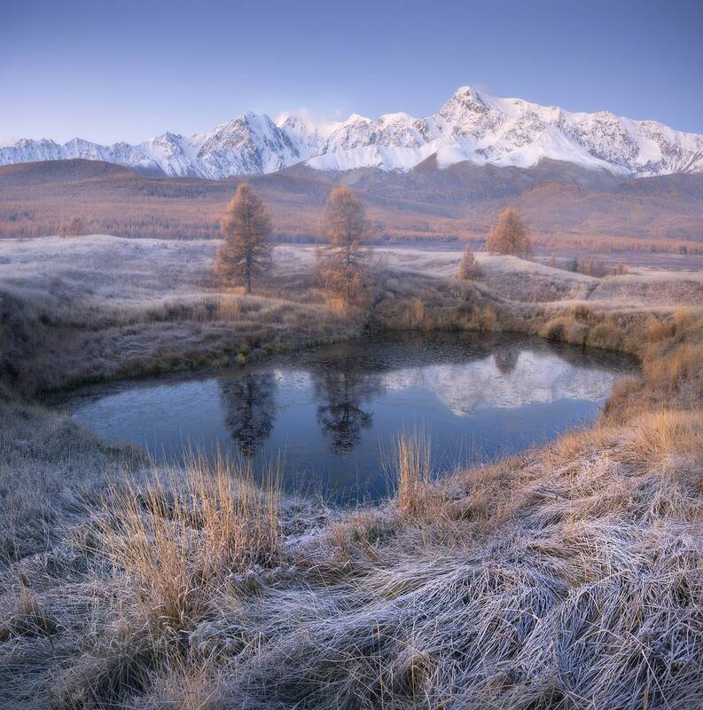 алтай, осень, озеро, утро, рассвет Неизведанные озера Алтая фото превью