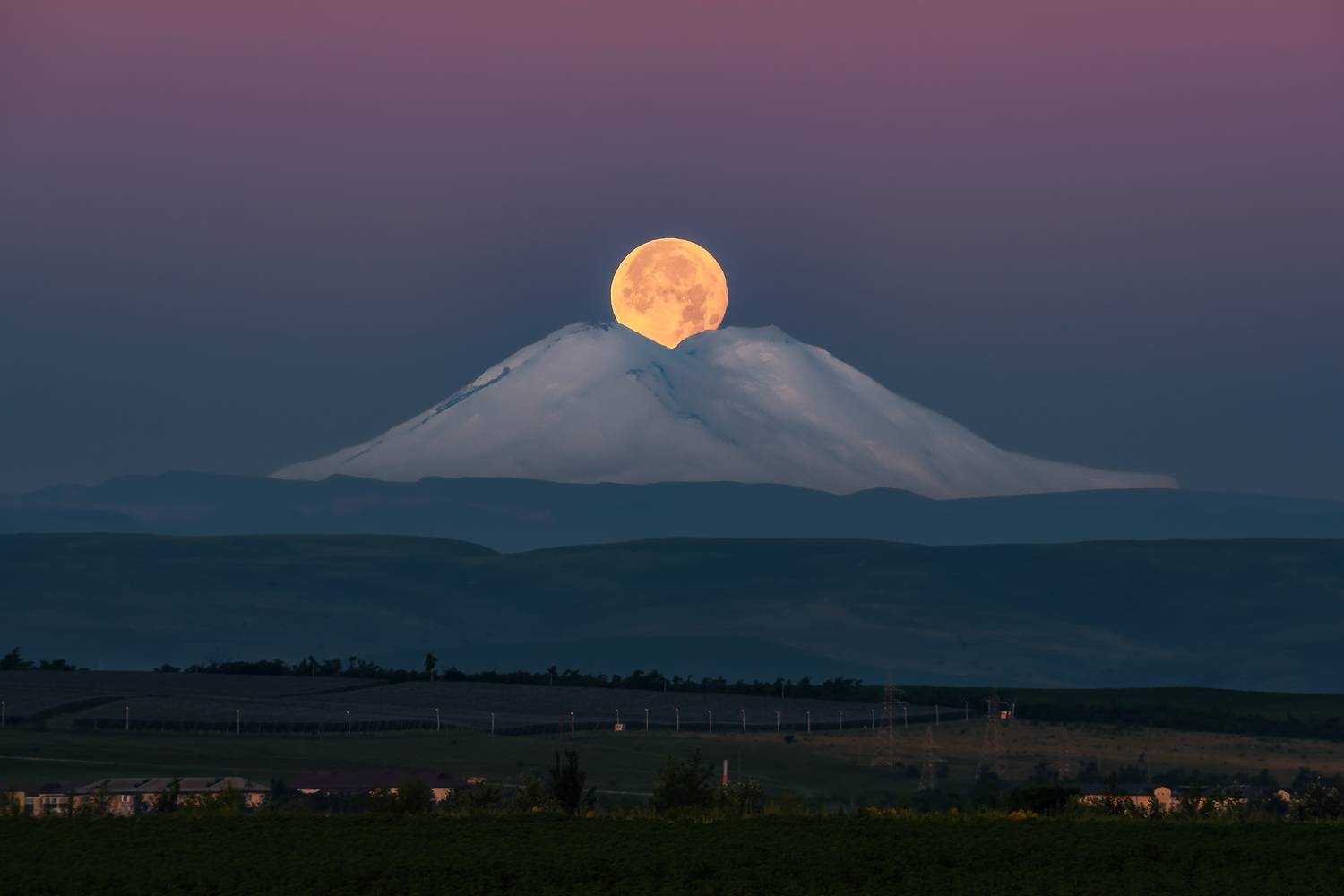 кавказ, кабардино-балкария, кбр, эльбрус, гора, луна, полнолуние, moon, fullmoon, Zakharov Armen