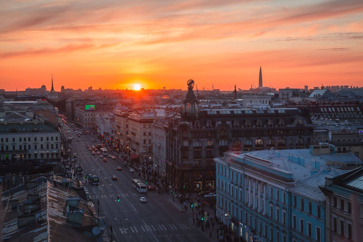 санкт-петербург, невский проспект, закат, Татьяна Кормашова