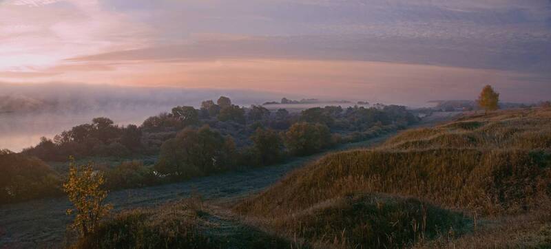 Рассвет на  берегу реки Ока фото превью